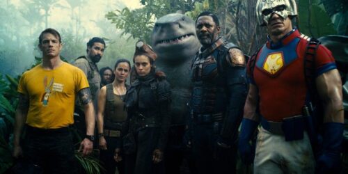 Suicide Squad 2 THE SUICIDE SQUAD
(L-r) JOEL KINNAMAN as Colonel Rich Flag, ALICE BRAGA as Sol Soria, DANIELA MELCHIOR as Ratcatcher 2, KING SHARK, IDRIS ELBA as Bloodsport and JOHN CENA as Peacemaker